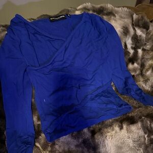 Stylish Blue Long Sleeve Top by Michael Kors